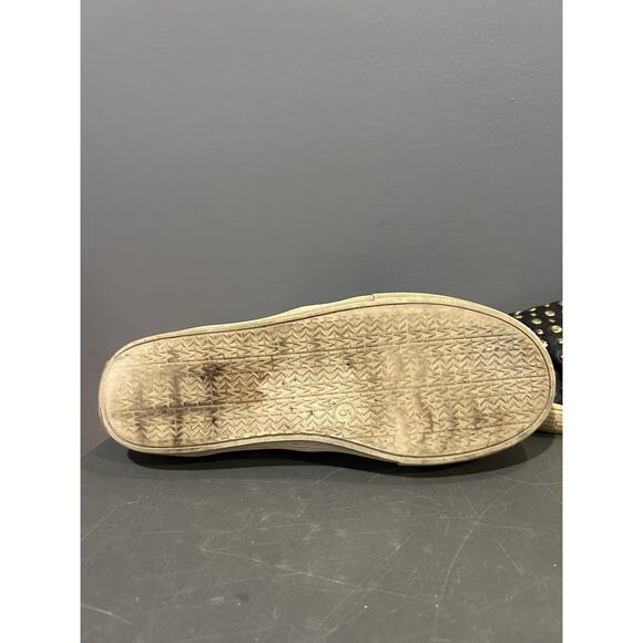 Michael Kors Women's Black/ White Studded Slip -On Sneakers Size 5 - Picture 3 of 7